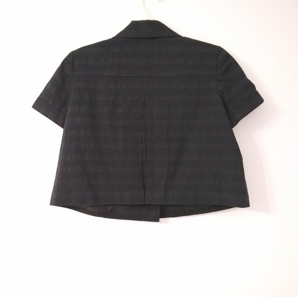 Anne Klein black short sleeve blazer - Picture 2 of 7